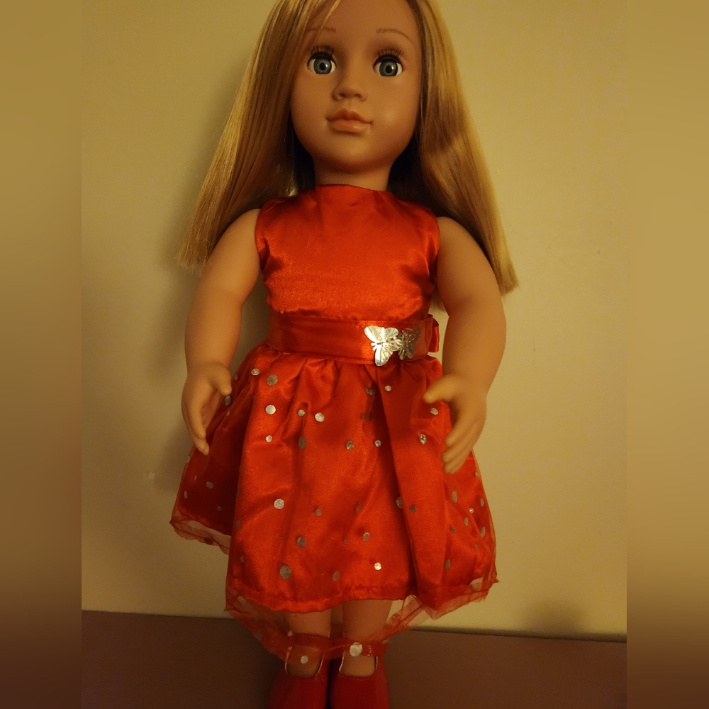 Red Party Dress for 18 inch Doll